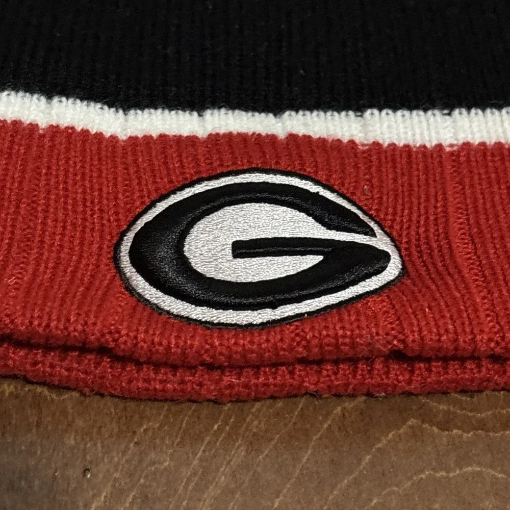 Lot Of 2 University of Georgia Bulldogs Beanie/toboggan Hat Cap UGA